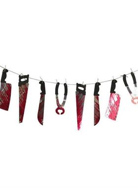 Halloween decorations pull flags blood knife skewers万圣装饰