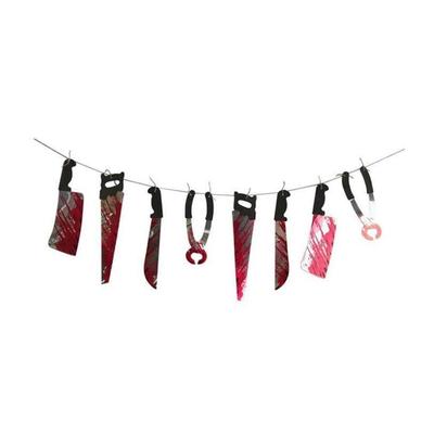 Halloween decorations pull flags blood knife skewers万圣装饰