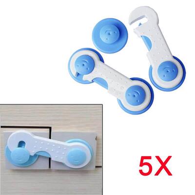 5pcs Child Baby Safety Safe Lock Drawer Cabinet Cupboard War