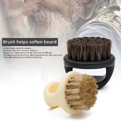 Pro Hairdresser Boar Bristle Rings Beard Comb Professional