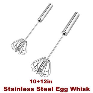 Egg Whisk Hand Push Rotary Whisk Blender Mixer Stirrer