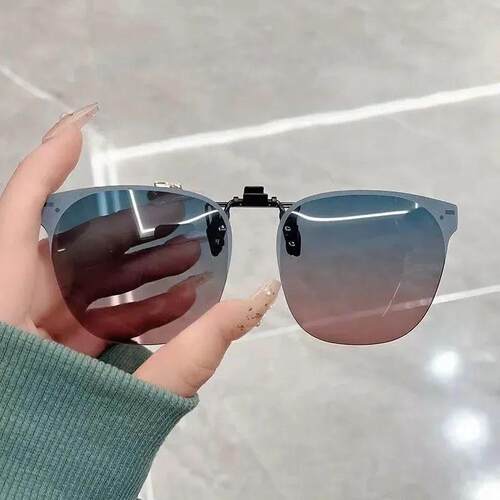 Men Clip On Sunglasse Polarized Flip up Glasses Women Gradie