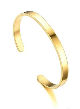 Luxury Fashion Stainless Steel Cuff Bracelet for Men Couples