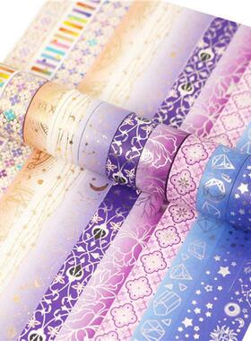 12 Rolls Gold Foil Washi Tape Set Stars Galaxy Masking Tape
