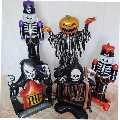 .Huge Standing Halloween Pumpkin Ghost Balloons Witch Bat Sp