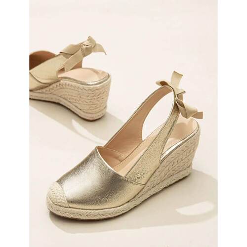 Wedges Sandals For Women Closed Toe Bandage Espadrille Styli