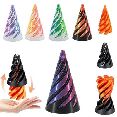 3D Printed Spiral Cone Toy Impossible Pyramid Passthrough Sc
