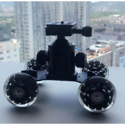 4 Mini Desk Camera Rail Car Table Dolly Video Slider Track