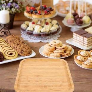 Bamboo Tray Food Serving Plate Vintage Home Tea ganizer