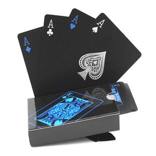 Quality Plastic PVC Poker Waterproof Black Playing Cards Cre
