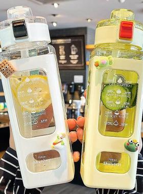 Kawaii Bear Water Bottle For Girls Cute Plastic School Gym