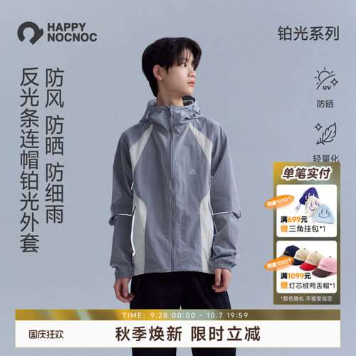 轻量防雨铂光连帽外套
