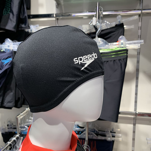 Speedo速比涛织物泳帽男女青少舒适透气速干高弹不勒头 8-71011