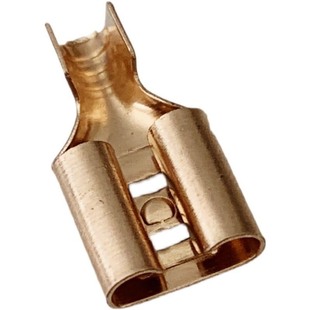 拔插式 接线端子接插件6.3插簧端子铜鼻子接头加厚磷铜开关脚插