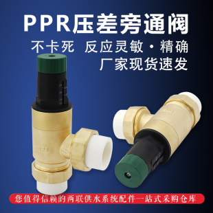 空气能热泵空调地暖两联供锅炉系统压差旁通阀水利平衡阀PPR32 40