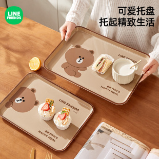 FRIENDS塑料托盘长方形餐盘上班族食堂餐厅专用盘子果盘家用 LINE