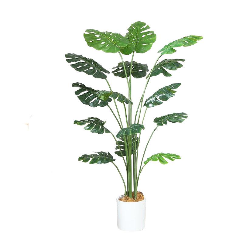 网红ins风仿真植物阔叶龟背盆栽室内客厅装饰摆件大型假绿植盆景