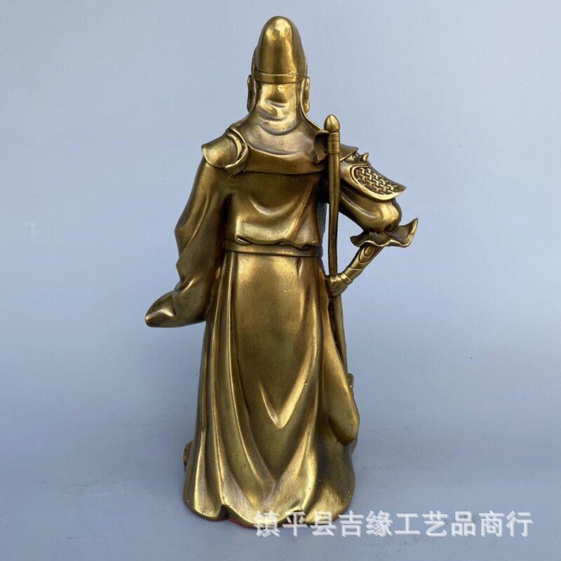 铜关公关二爷摆件黄铜人物家用客厅关羽武圣关公像开业礼品