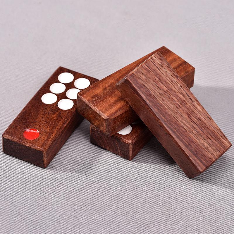 血檀实木牌九商务送礼锦盒棋牌套装家用手搓天九排可定做
