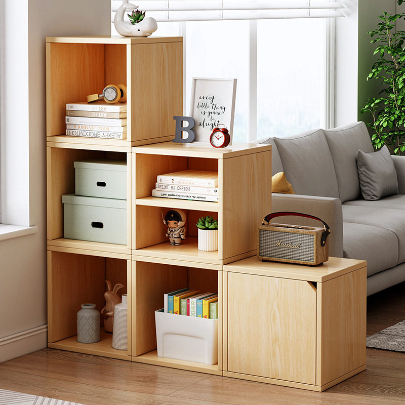 新品 书架置物架落地简书柜家用客厅自由组合格柜卧室储物柜收纳