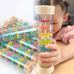 新品 雨声器玩具木制奥尔夫乐器沙漏雨声筒沙筒音乐教具婴幼儿童