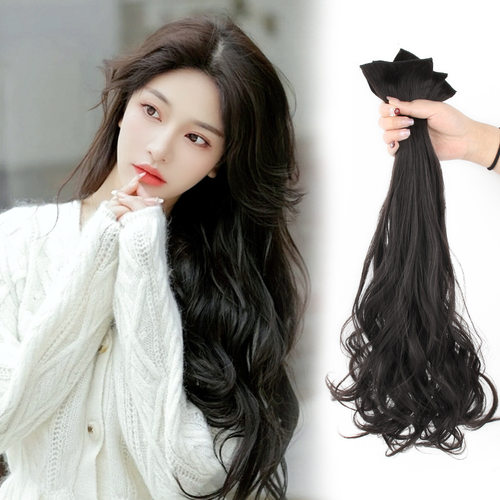 新款 假发片女 长卷发大波浪三片式垫发片蓬松头发仿真贴片 无痕