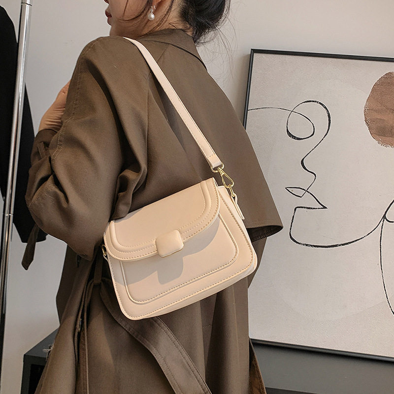 优选小众设计韩式简约小方包2025新款纯色时尚单肩百搭网红斜挎女