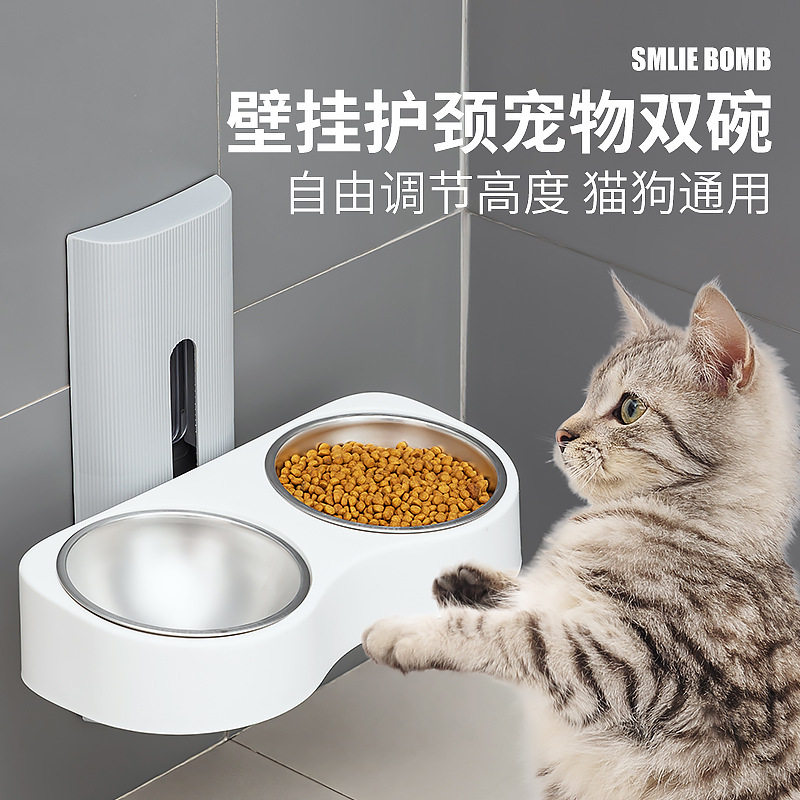 新品 新款猫咪壁挂护颈宠物双碗分离可拆卸双碗自由升降高度宠物,宠物/宠物食品及用品,宠物智能碗,淘宝优惠券,粉丝福利购,淘宝优惠卷