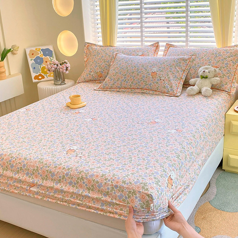 新品 夏季纯棉老粗布床笠单件全棉床垫保护罩防尘罩防滑床单床罩,床上用品,床笠,淘宝优惠券,粉丝福利购,淘宝优惠卷