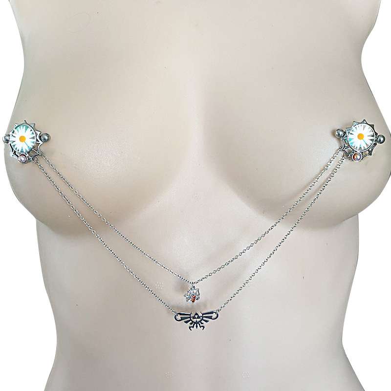 getta欧美手铐乳链胸钉心形蝙蝠乳环人体穿刺饰品厂家