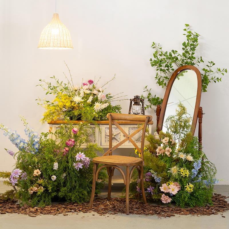 野花餐厅拍照打卡仿真植物假花