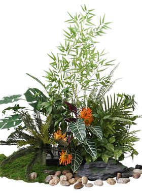 野花仿真竹子绿植软装造景景观