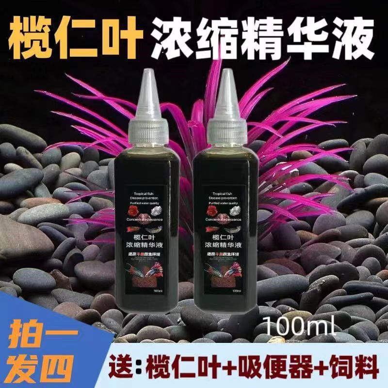泰国斗鱼榄仁叶浓缩液榄仁叶水鱼缸PH值水质调节剂液态液体热带鱼
