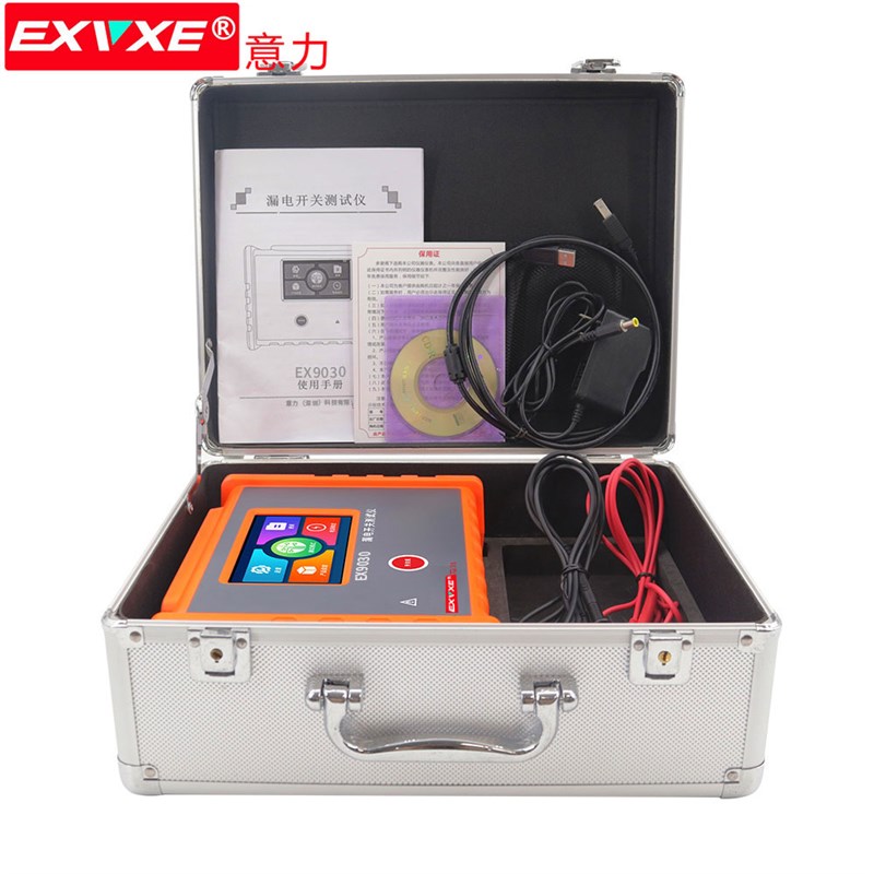 意力EX9030漏电保护器测试仪漏电开关测试仪漏电保护剩余电流动作