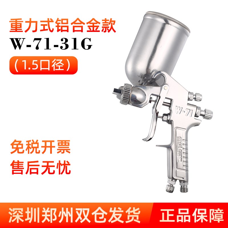 美萨克W-71/W-77汽车油漆面漆喷枪 喷漆上壶原装家具高雾化喷漆枪