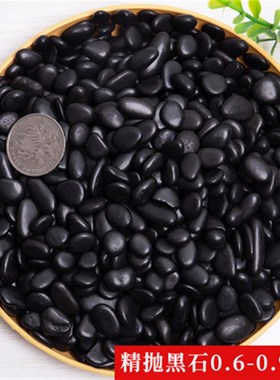 广东黑色鹅卵石庭院园林造景铺路铺地大小石头天然雨花石原石黑石