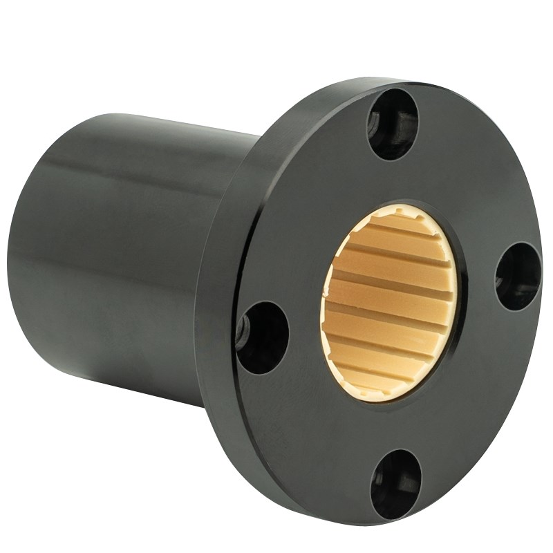 工程铝塑圆法兰无油自润滑直线轴承LMF10 16 20 25 30L替易格斯