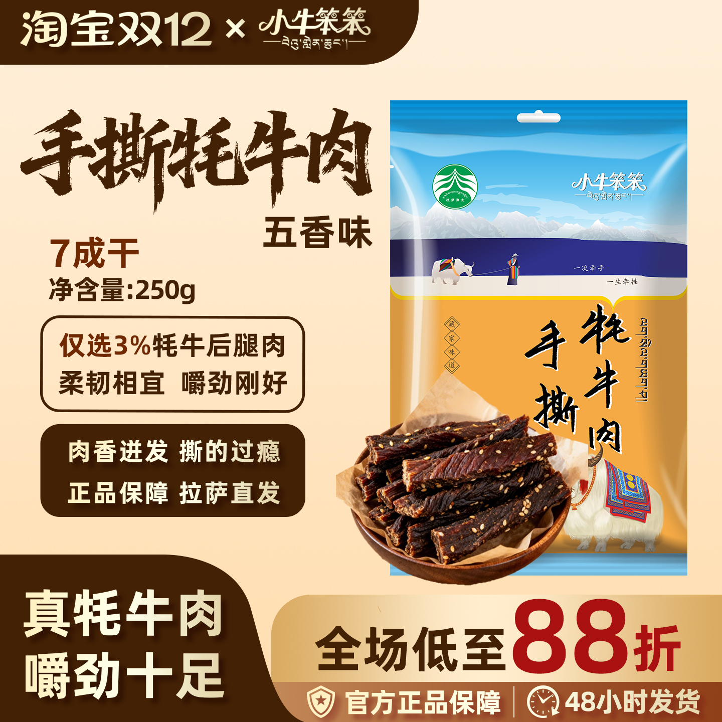 西藏休闲零食手撕牦牛肉干