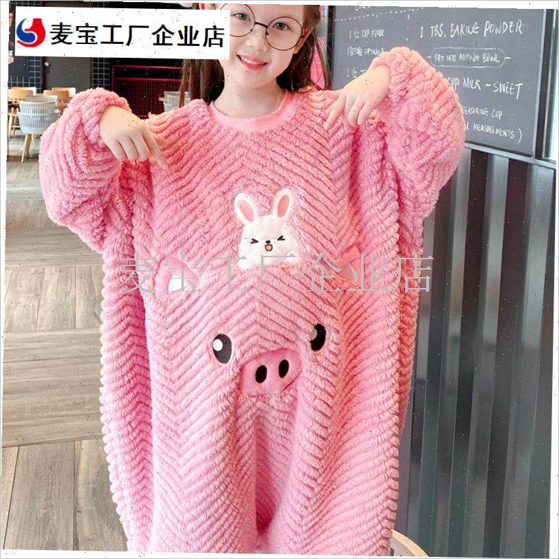 冬新款儿童法兰绒睡袋宝宝珊瑚绒D睡袍婴儿连体睡衣加厚保暖睡衣\