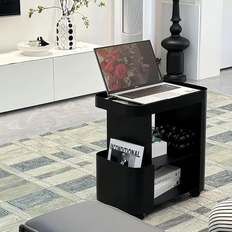 奶油风沙发边几可移动茶几u小桌子轻奢高级感床头边柜小推车置物