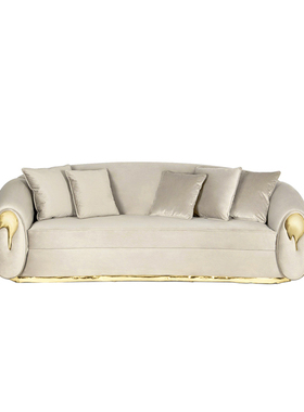 意式Bocadolobo真皮沙发轻奢别墅设计师客厅高级感直排单多人沙发