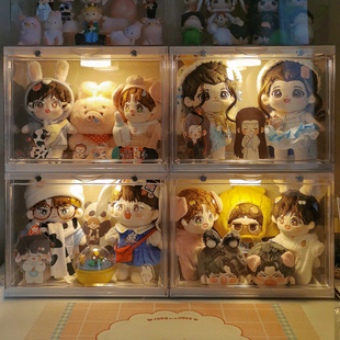 棉花娃娃衣柜衣服收纳展示盒棉花娃娃收纳整理箱