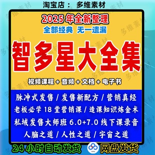 2025智多星课程全集发售导演大师班私域造课知识炼金术脉冲式发售
