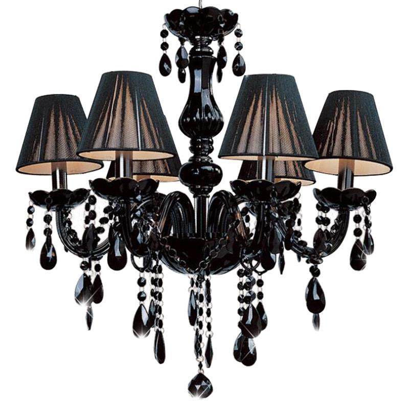 欧式蜡烛水晶灯黑色水晶吊灯客厅卧室餐厅灯酒店工程水晶灯具,家装灯饰光源,智能吊灯,淘宝优惠券,粉丝福利购,淘宝优惠卷