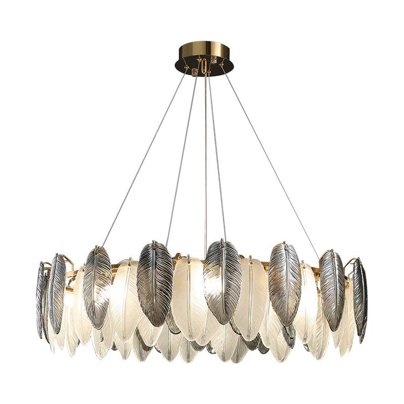 台轻奢吊灯客厅后主灯现代水晶玻璃餐厅房间个性吧欧卧室吊灯北风