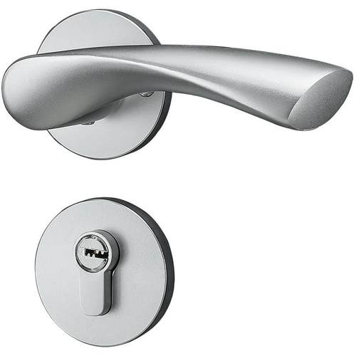 室内卧室门锁磁吸静音房门锁太空铝实木门锁分体锁具家用房间门锁