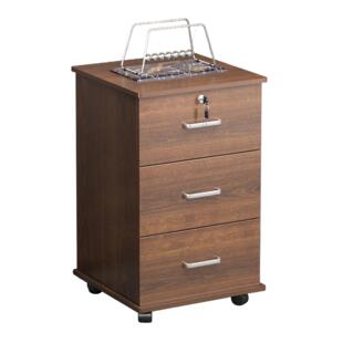 ft65高办公室移动柜文件柜资料柜木质矮柜工具柜带锁三抽储物柜