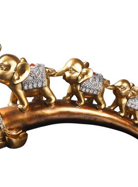 现代简约招财三连象欧式大象家居装饰品摆件客厅电视柜酒柜桌面