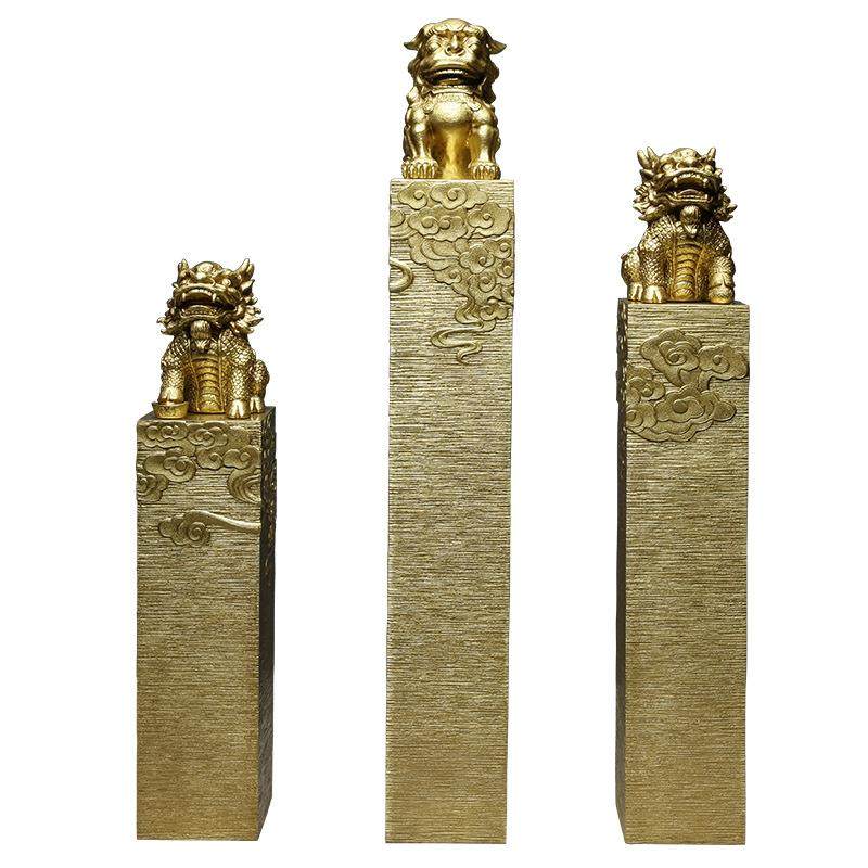 落地摆件中式乔迁客厅装饰禅意茶室会所店铺门口室内外造景拴马柱,家居饰品,落地摆件,淘宝优惠券,粉丝福利购,淘宝优惠卷