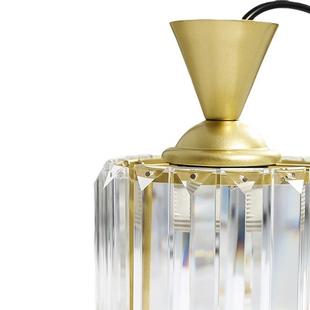 主卧室床头小吊灯简约吧台玄关灯饰房间单头吊线水晶灯具轻奢风